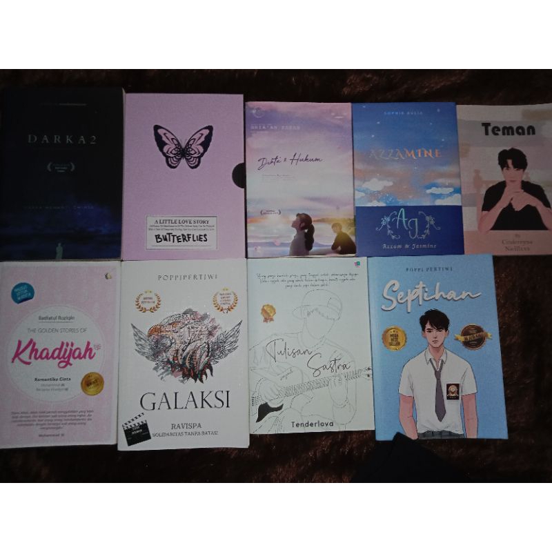 preloved buku Darka 2, Butterflies[HC], Dikta & Hukum, Azzamine, Teman, The golden stories of Khadij