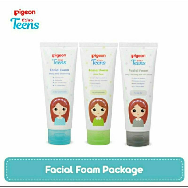 Pigeon Teens Facial Foam Series | All Skin Type | Acne Care | Daily Mild | Deep Cleansing