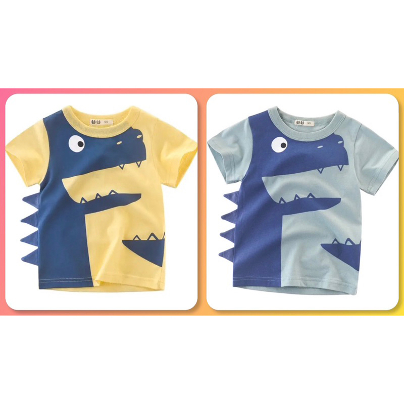 Baju Tshirt Anak 3D Bahan Cotton premium Kualitas Import Gambar Dino Lucu untuk usia 1-7 Tahun Baju Kaos Anak Murah Baju Atasan Anak