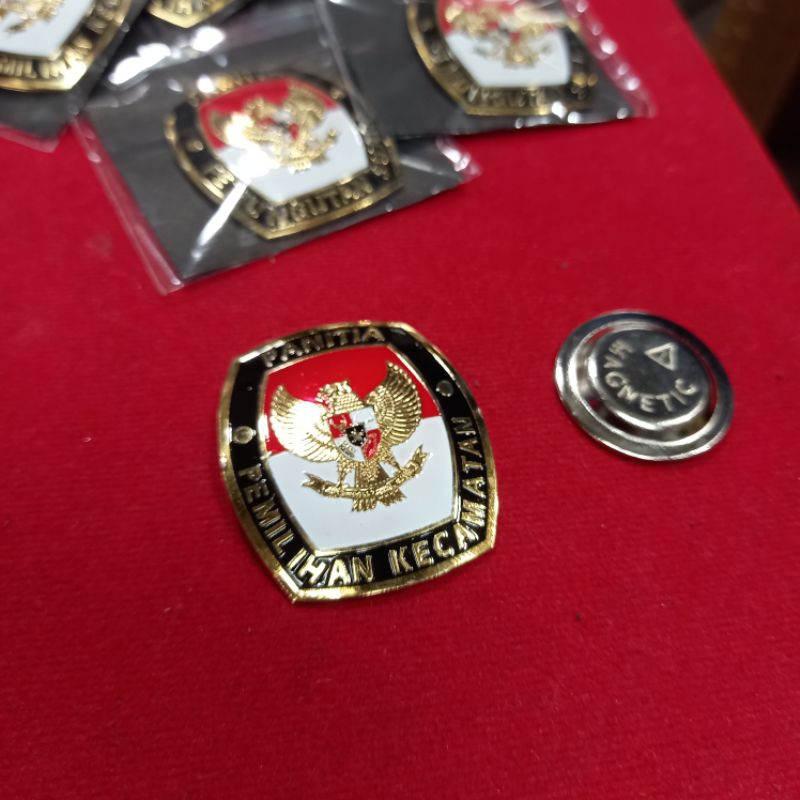 pin kuningan PPS / panitia pemungutan suara / pin panitia pemilihan kecamatan / pin PPK
