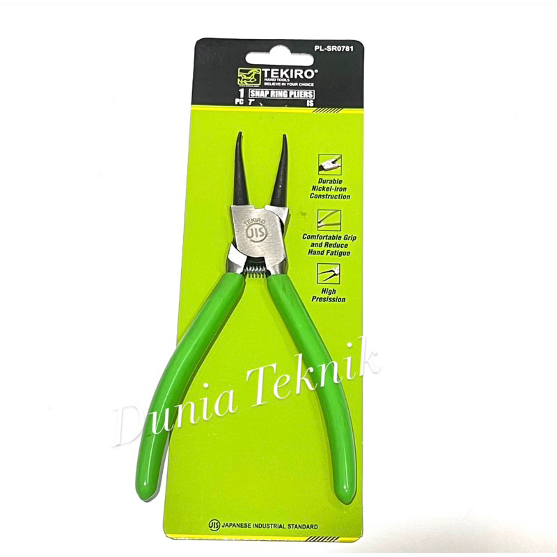TEKIRO Snap Ring Pliers 7” Tang Snap Ring Tutup Lurus 7 Inch Tang Spi Spie Tang Circlip Tutup Lurus