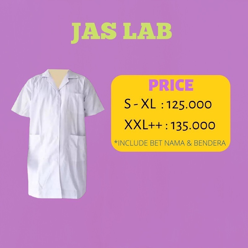 Jas Laboratorium Lengan Pendek