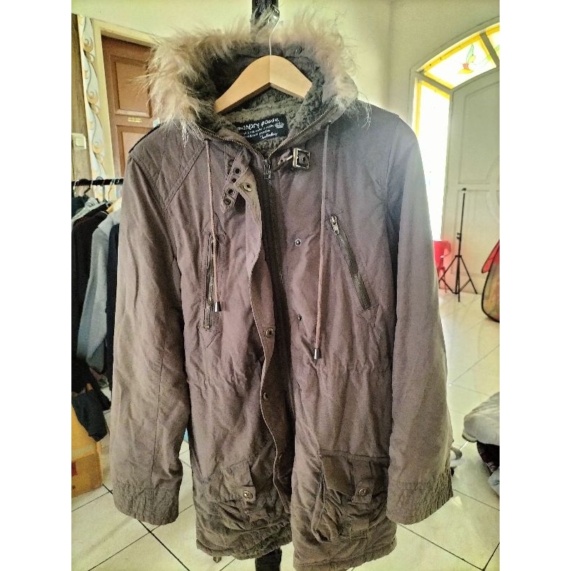 Jaket Tebal Pria Wanita Army Parka Branded Sorridere Size L No Minus