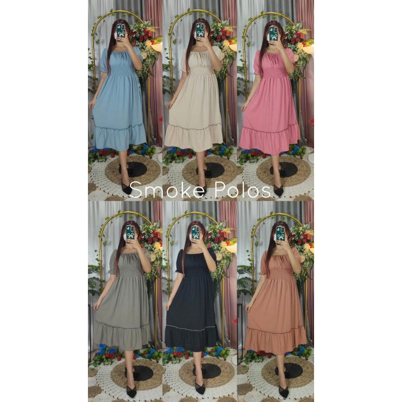 Dress Voxy Smoke Perut Polos
