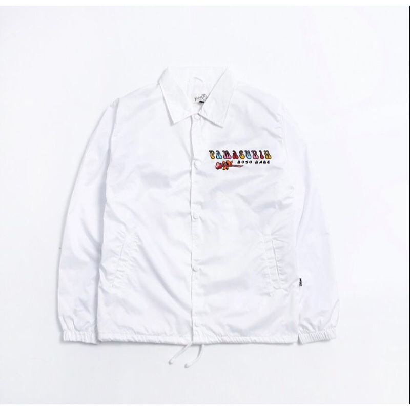 JAKET PUTIH WINDBREAKER COACH YAMASURIH
