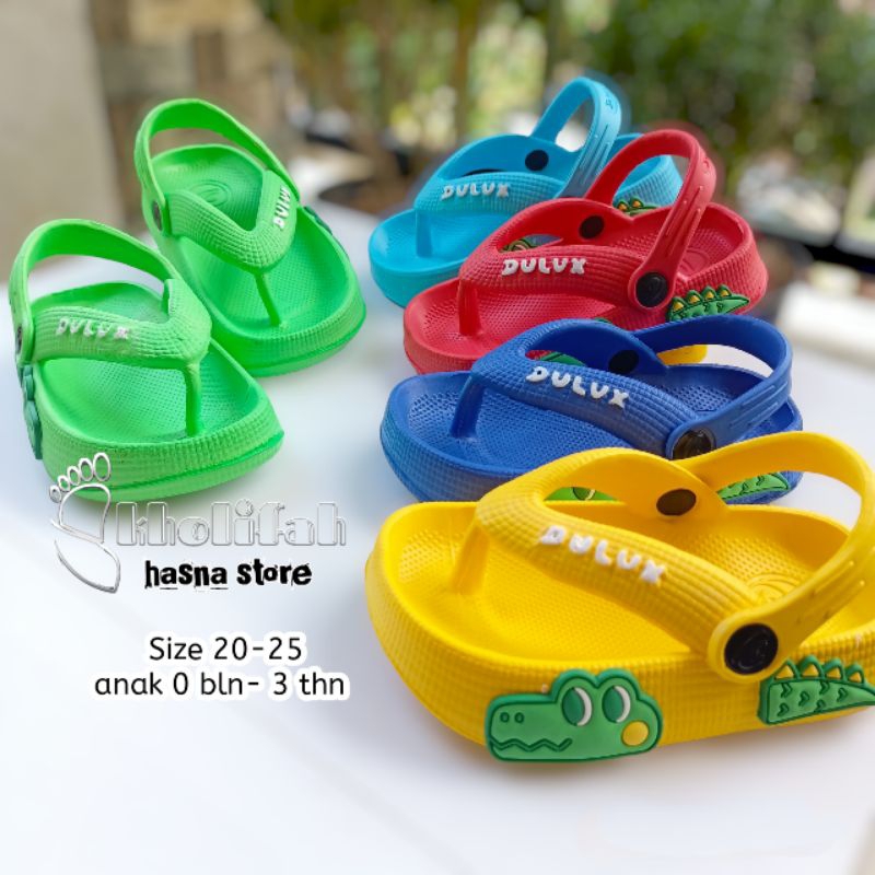 Terbaru Sandal anak Unisex lucu buaya darat Dulux 510e-by series