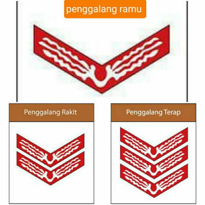 Tanda Kecakapan Umum TKU  Pramuka Siaga Penggalang Penegak Pandega Mula Bantu Tata Ramu Rakit Terap Bantara Laksana Bordir