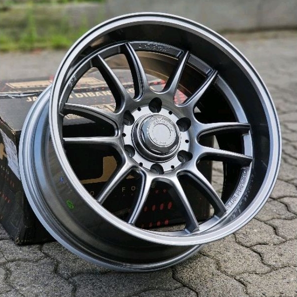 Velg Mobil Gaze 4x4 TDS JF Flow Forged R18 Lebar 9 ET 0 PCD 6x139 Warna EJ Titan Flow Forming