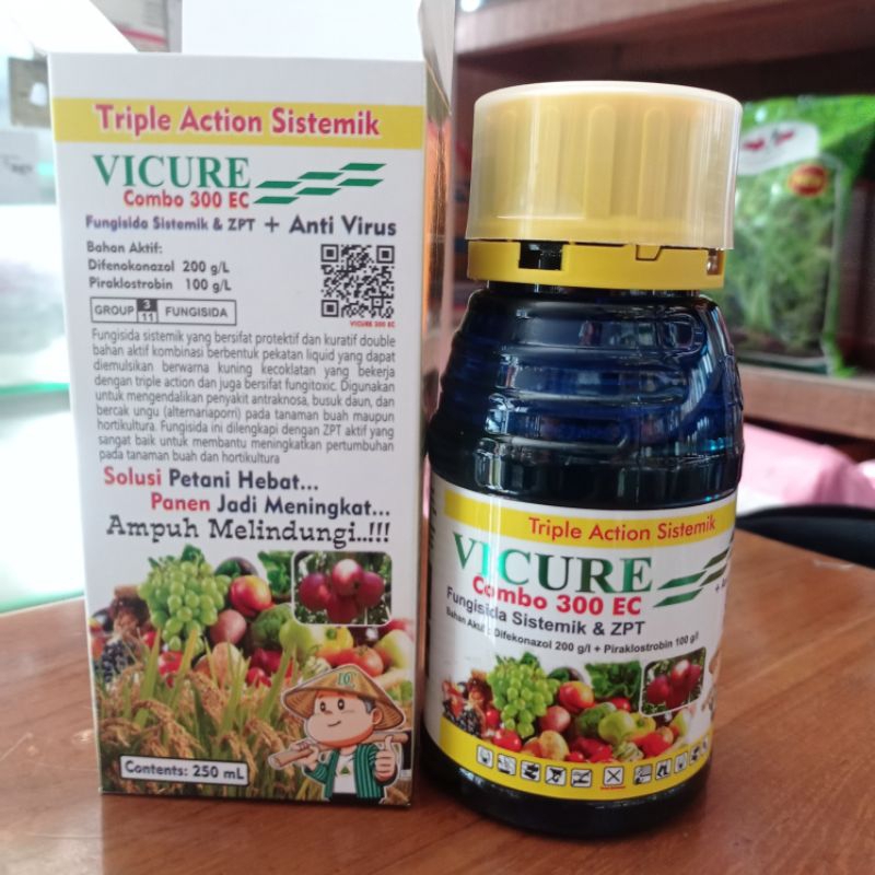 Fungisida sistemik vicure 300 ec triple action 250 ml