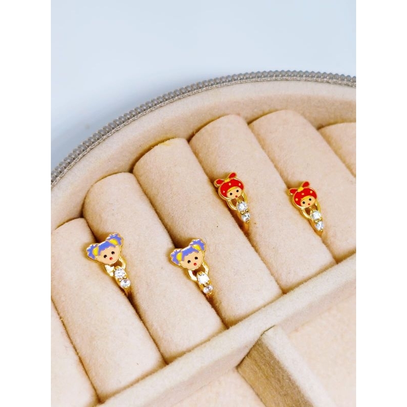 anting emas variasi cat anak/dewasa kadar375/8k