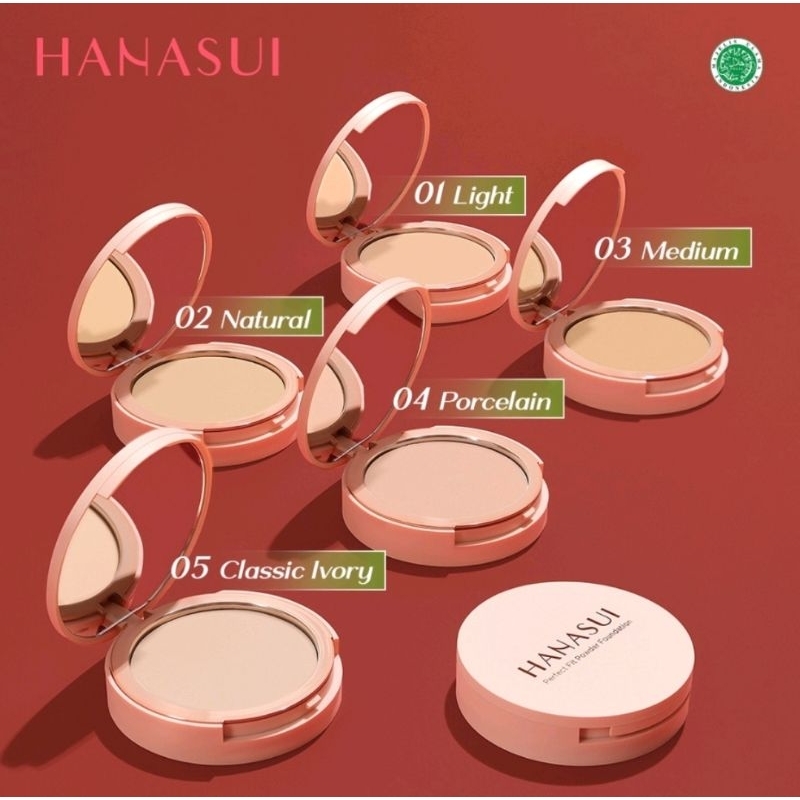 Hanasui Perfect Fit Powder Foundation Bedak Padat