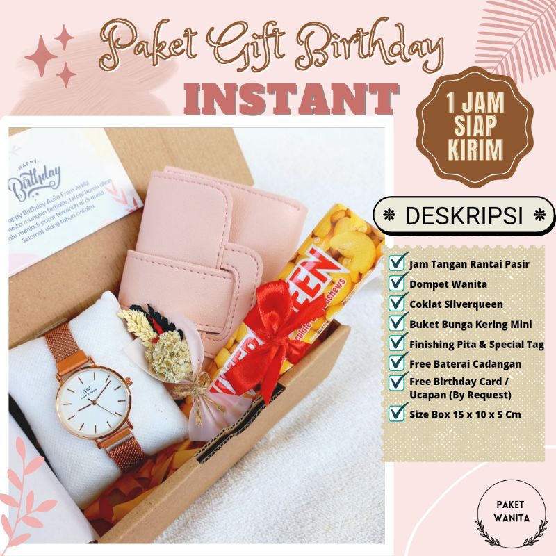 Kado Hampers Ulang Tahun Cewek Gift Box Dompet Birthday