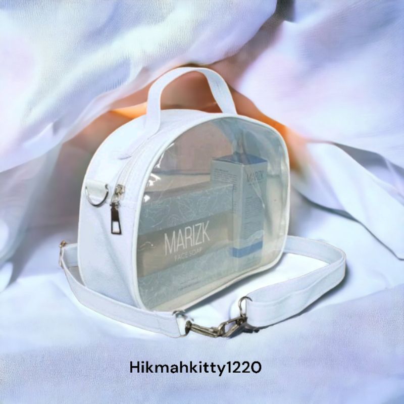 Tas Selempang Transparan Wanita Anisa Mika PVC Free Gantungan