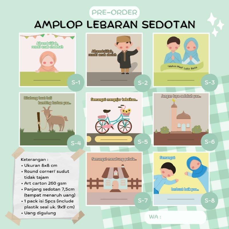 Jual Amplop Lebaran Sedotan Unik Shopee Indonesia