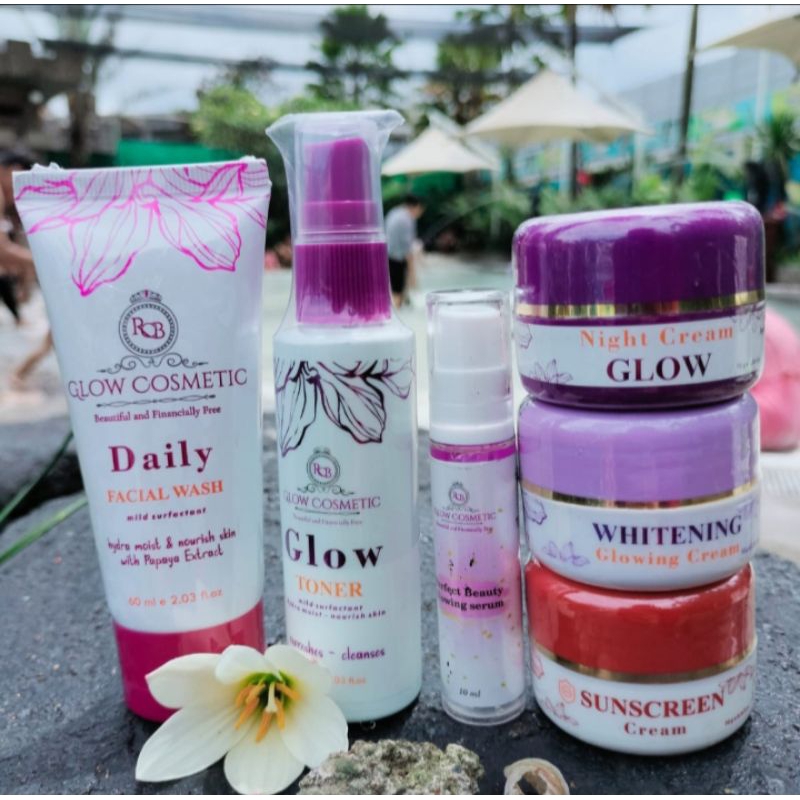 paket super lengkap RCB glow cosmetic, paket RCB, paket 6in1, free gift