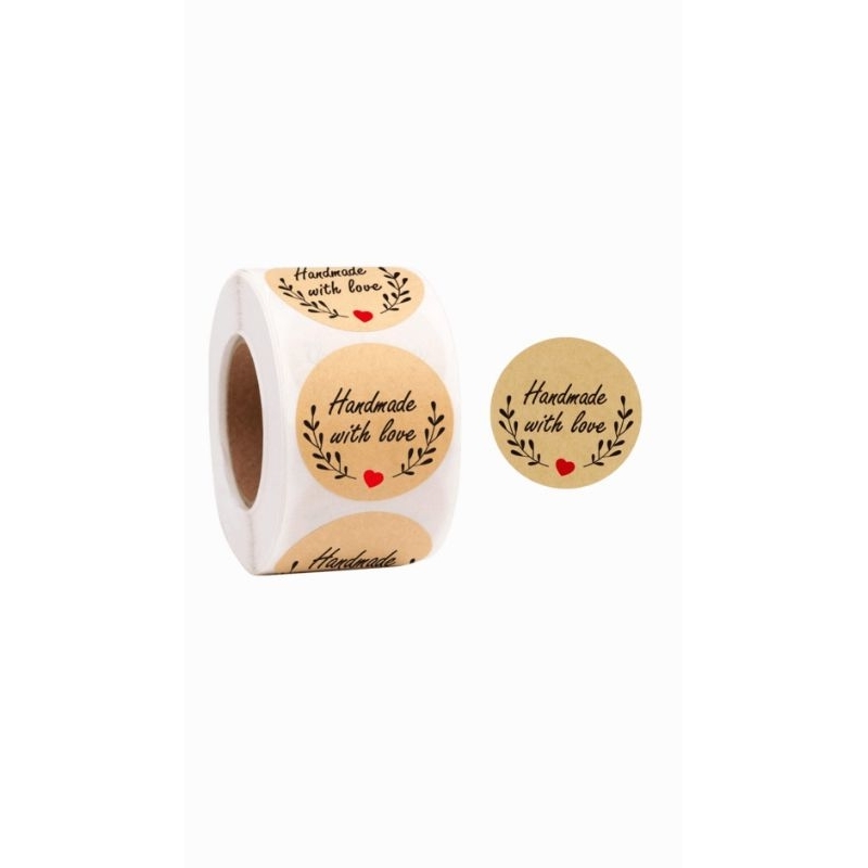 

Stiker Thank You & Stiker Handmade label serbaguna 1 Roll/500 pcs - V60c
