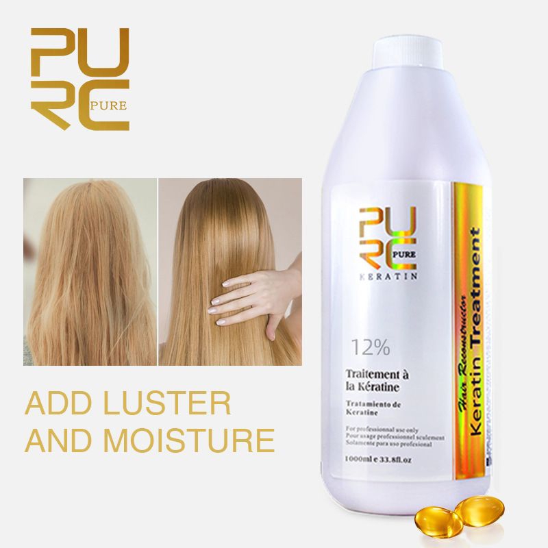 Purc Keratin Treatment Brazilian pelurus rambut Smoothing pure kratin 0% 5% 8% 12% Lavender COD grosir