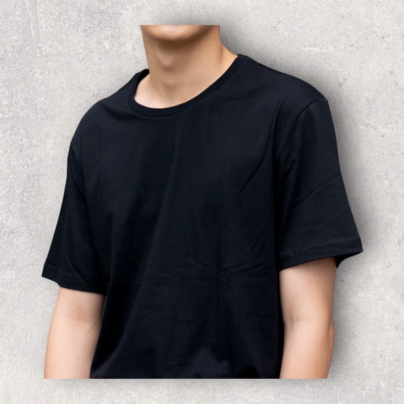 Kaos Polos Hitam Katun Combed 30s 01 | Kaos Pria | Kaos Santai | Kaos Oblong