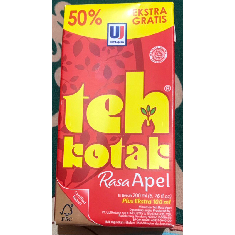 

Teh Kotak Rasa Apel eksra 50%