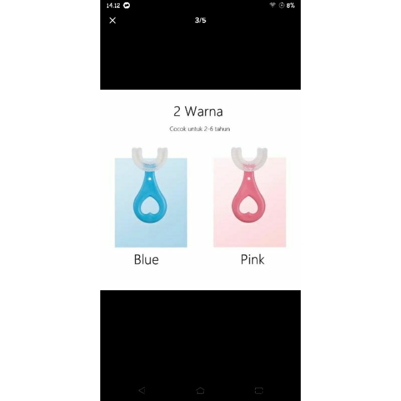 sikat gigi silikon anak/bayi 2-6 tahun