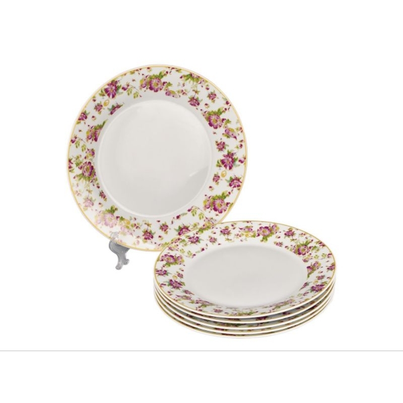 Piring Datar 10.5 inch Vicenza BA16 Motif Melati