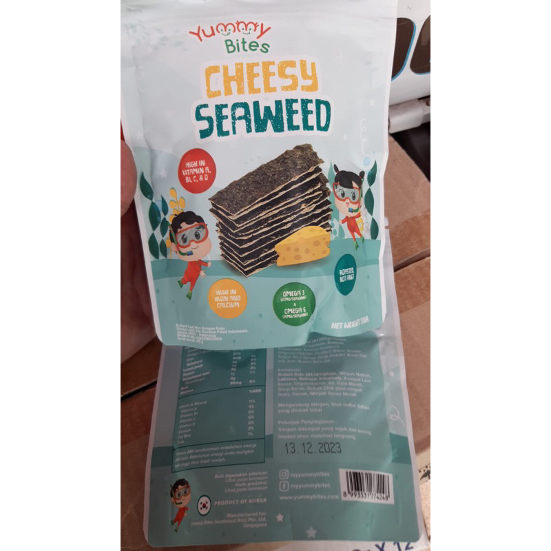 Yummy bites snack cheesy seaweed - snack mpasi | cemilan anak