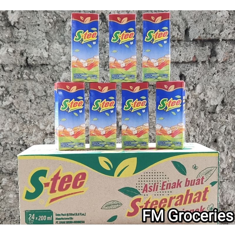 

S-tee minuman teh kotak 200ml Dus isi 24 pcs.