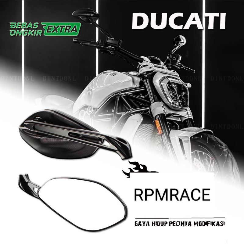 Kaca Spion Samping Sepeda Motor untuk Ducati diavel karbon Monster 2014 2017