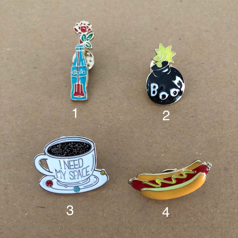 (Buy 2 Get 1) Enamel Pin Bros Pin Brooch Pin Gambar Tusuk