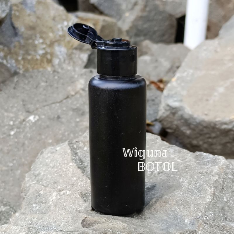 Botol Fliptop 100ml Hdpe / Botol hdpe 100ml hitam Tutup Fliptop Jamur