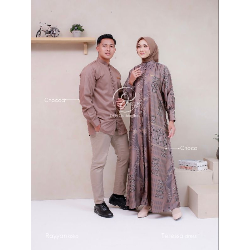 TERESSA DRESS DYN CLOTHINGLINE. DRESS WANITA. BAJU LEBARAN. BAJU COUPLE