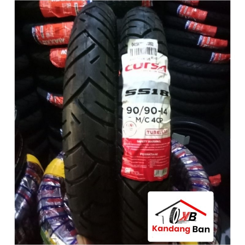 BAN TUBLES MATIC CORSA 90/90-14 FREE PENTIL, UNTUK SEMUA MATIC HONDA,YAMHA,SUZUKI