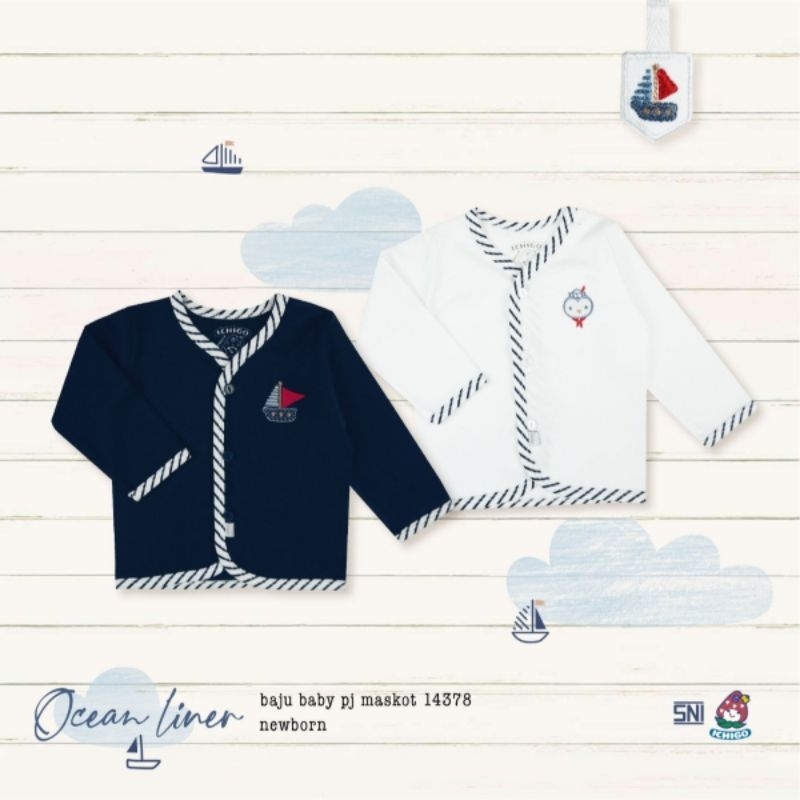 Ichigo Stelan Panjang NB Warna Ocean Liner (2 Pcs) IC-SPJWNB/2