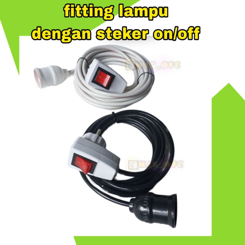 Fitting Lampu gantung dengan Steker saklar On/Off