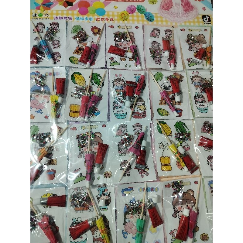 Stiker Payung Tempel 20 Pcs Lembaran