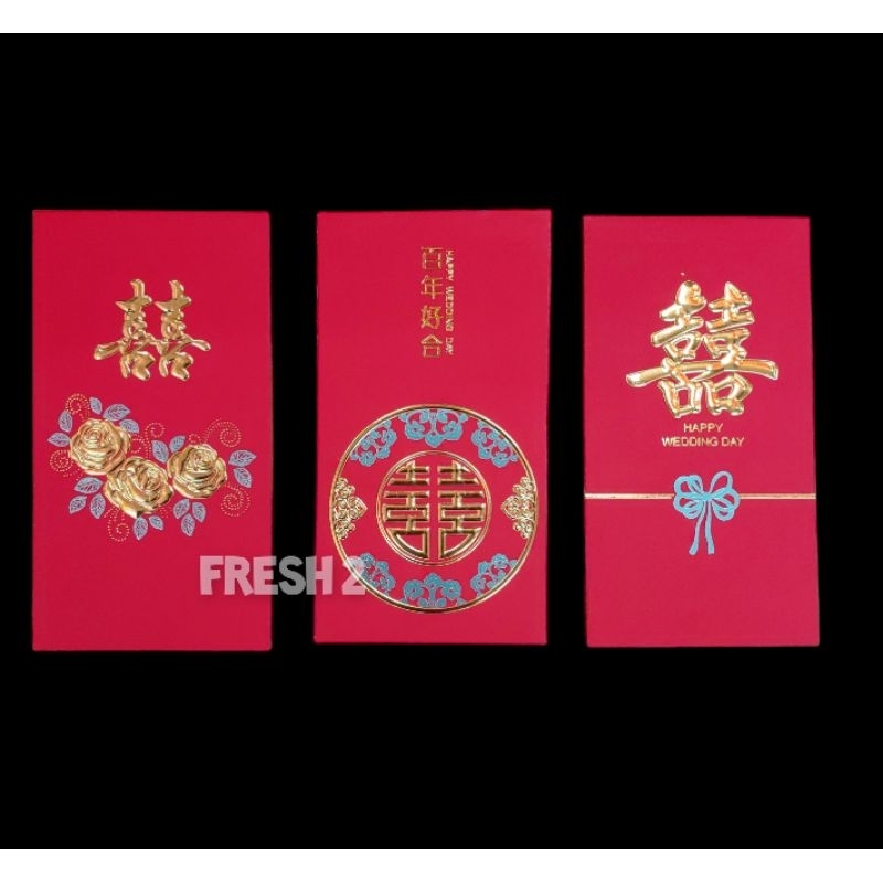 

3 PAK Angpao shuangxi panjang PREMIUM / amplop sangkjit