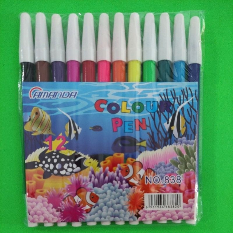 

Spidol Colour Pen Amanda 838 12 Warna