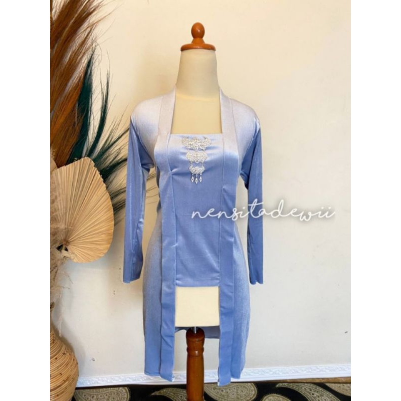 Kebaya Panjang, Model Kutubaru - Warna Baby blue