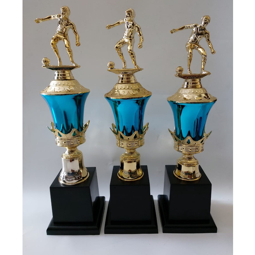 trophy futsal /piala futsal piala bola set juara 1-2-3 LENGKAP dengan stiker tulisan