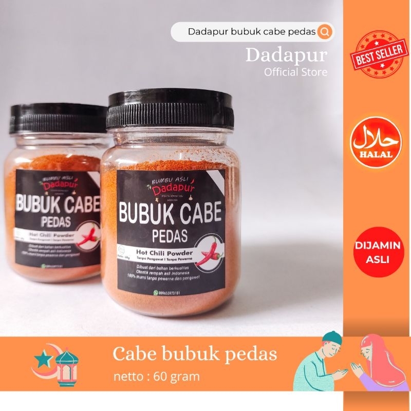 

dadapur cabe bubuk murni/hot Chili powder 60gr