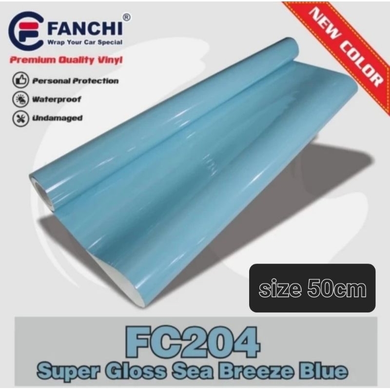 ROLL Sticker Fanchi FC204 Super Gloss Sea Breeze Blue 50cm × 8,5m ROLL