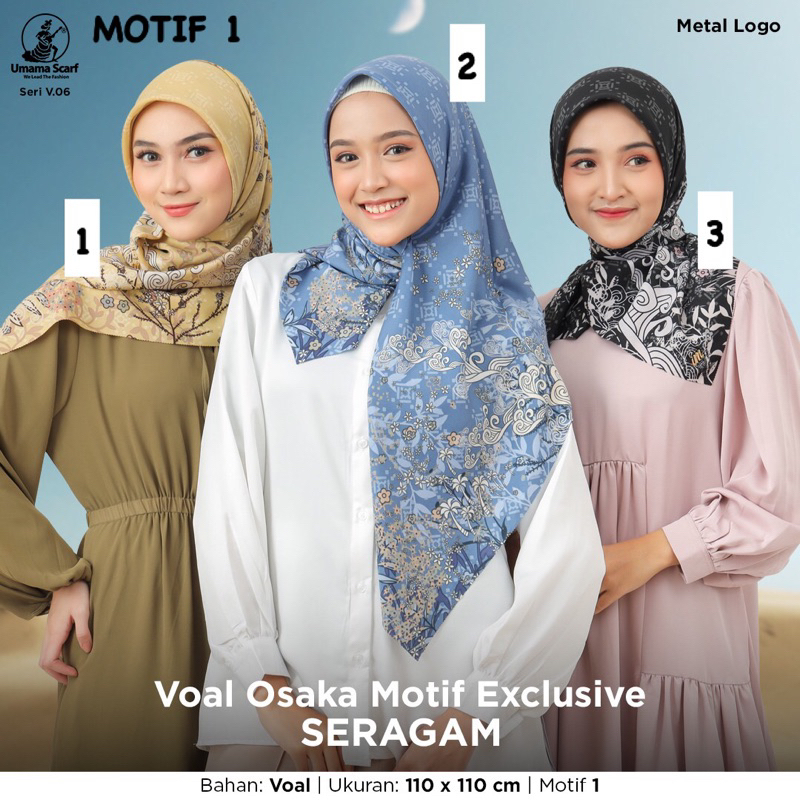 (V.06) SEGIEMPAT VOAL OSAKA MOTIF EXCLUSIVE SERAGAM