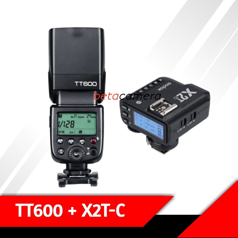 Paket Flash Godox TT600 + Trigger X2T-C X2T C for Canon / Triger X2T bukan X1T