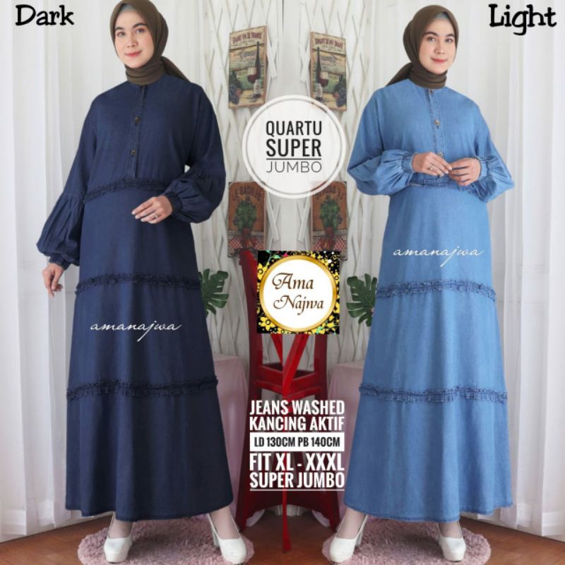 Gamis Jumbo Jeans Quarto Suju Model Busui