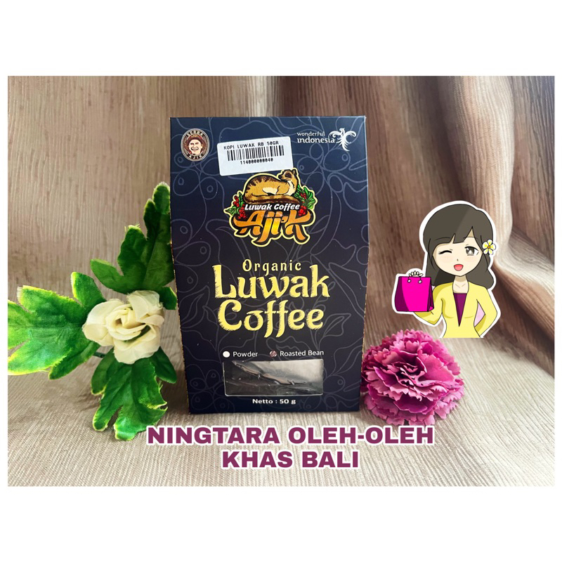 ORGANIC LUWAK COFFEE AJIK (KOPI LUWAK AJI’K) 50GR KHAS BALI