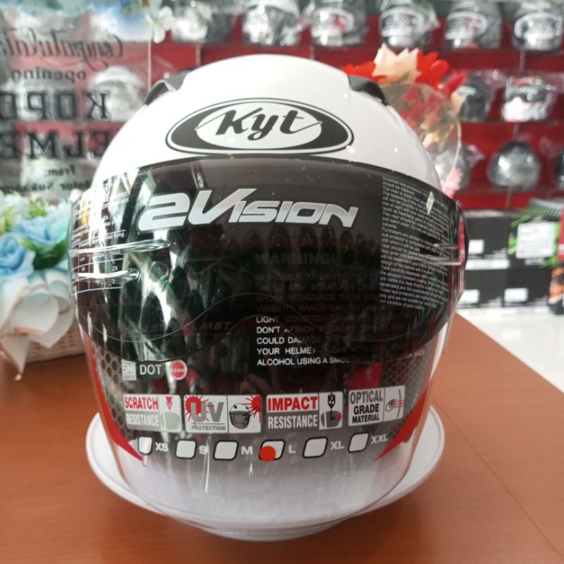 Helm KYT 2 Vision Solid Putih Original