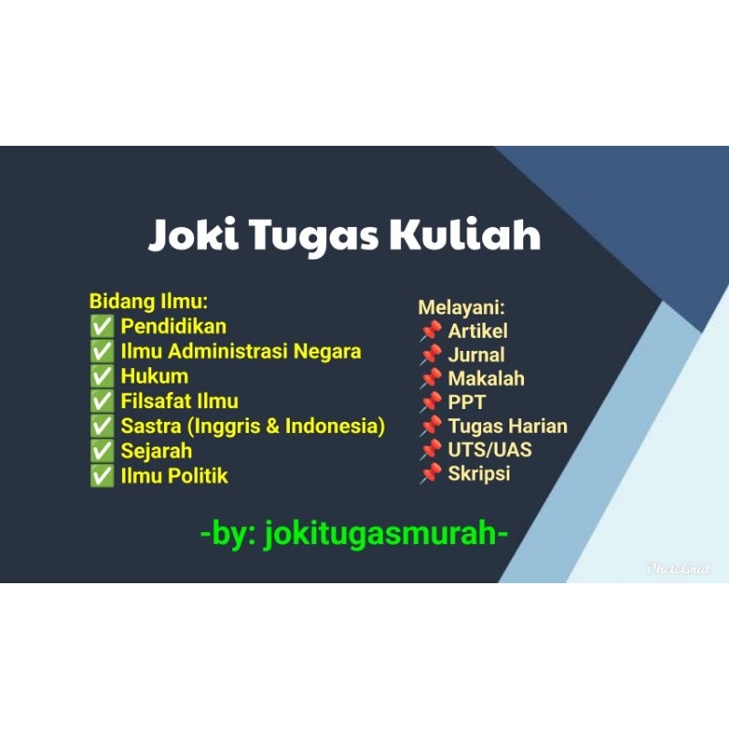 Makalah | Deadline Tugas Kuliah | Tugas Bahasa Inggris | Artikel Ilmiah | Jo_ki Tugas Kuliah