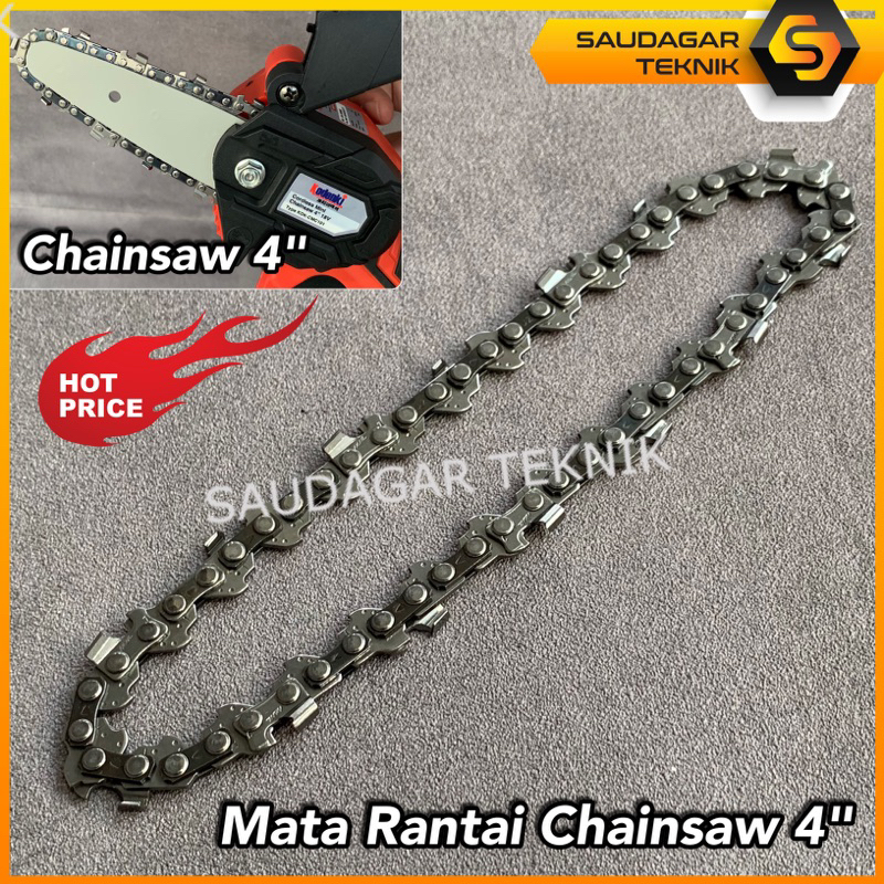 Mata Rantai Chainsaw Cordless Mini 4 Inch 10 Inch Rantai Rante Mesin Gergaji Kayu Baterai Portable Mini