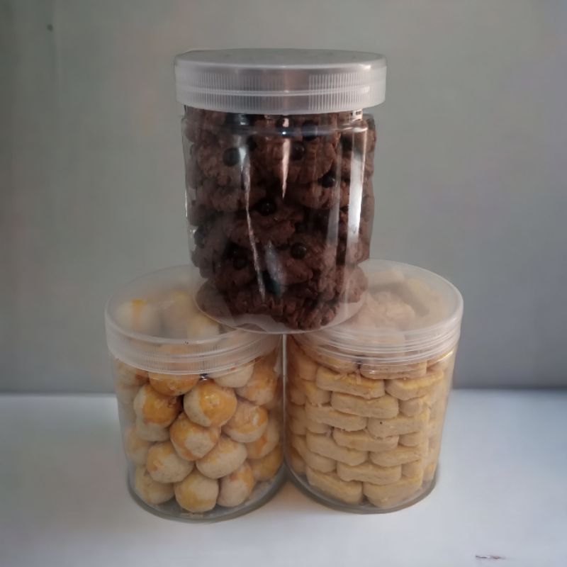 

Paket 3 Toples Kue Nastar, KASTANGEL, Chocochip Promo @600ml