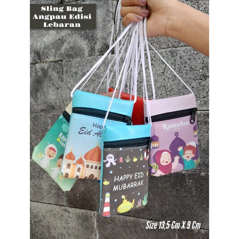 SLING BAG ANGPAU  PRINTING ANAK ANAK HARGA PER 1biji